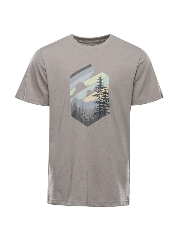 ALPINE PRO Pánske tričko z nemačkavého materiálu ALPINE PRO NOGER dove varianta pa