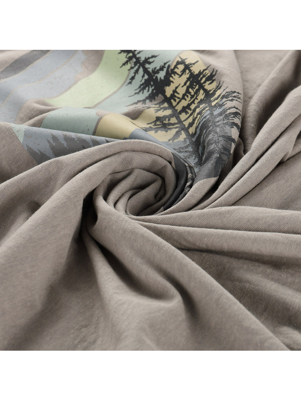 ALPINE PRO Pánske tričko z nemačkavého materiálu ALPINE PRO NOGER dove varianta pa