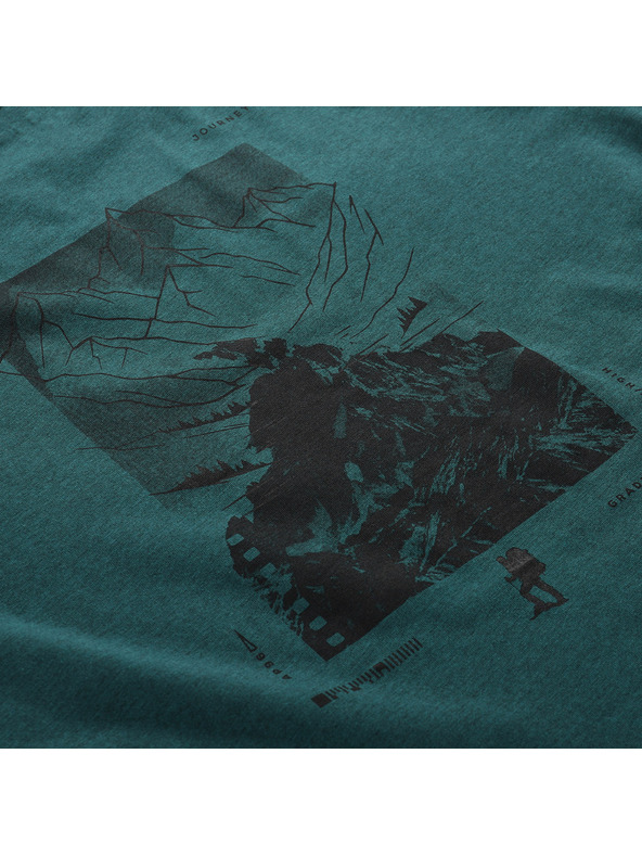 ALPINE PRO Pánske tričko z nemačkavého materiálu ALPINE PRO NOGER jasper varianta pb