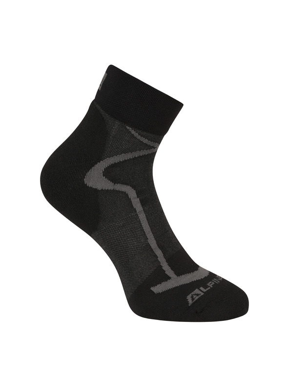 ALPINE PRO Športové členkové ponožky ALPINE PRO GANGE čierna