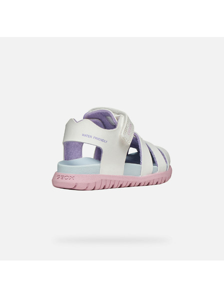 Geox Biele dievčenské sandále Geox Sandal Fusbetto