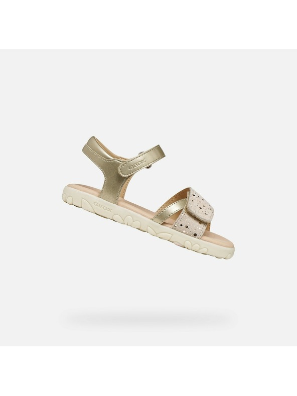 Geox Zlaté dievčenské sandále Geox Sandal Haiti