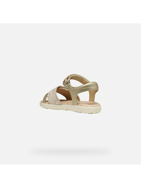 Geox Zlaté dievčenské sandále Geox Sandal Haiti