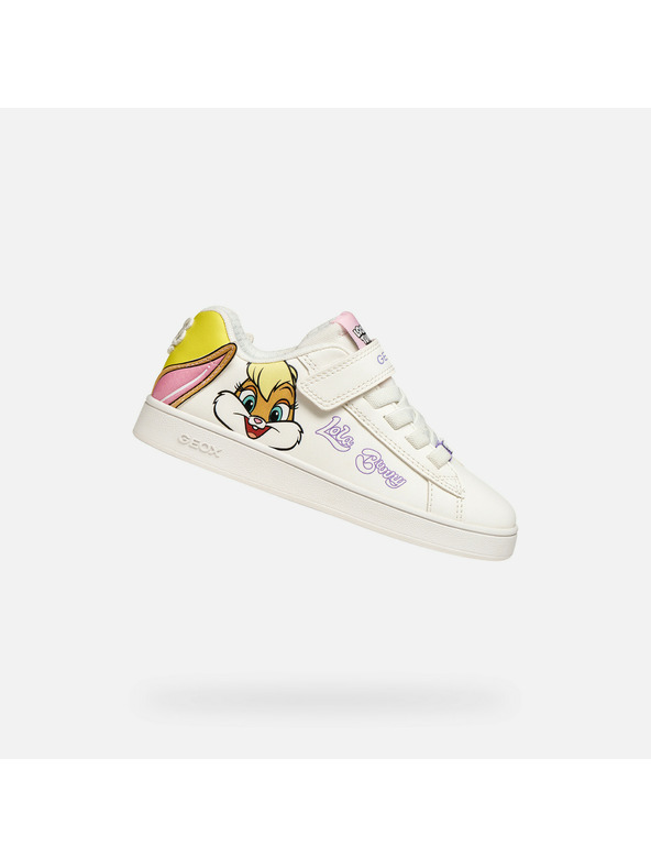 Geox Biele dievčenské tenisky Geox Eclyper