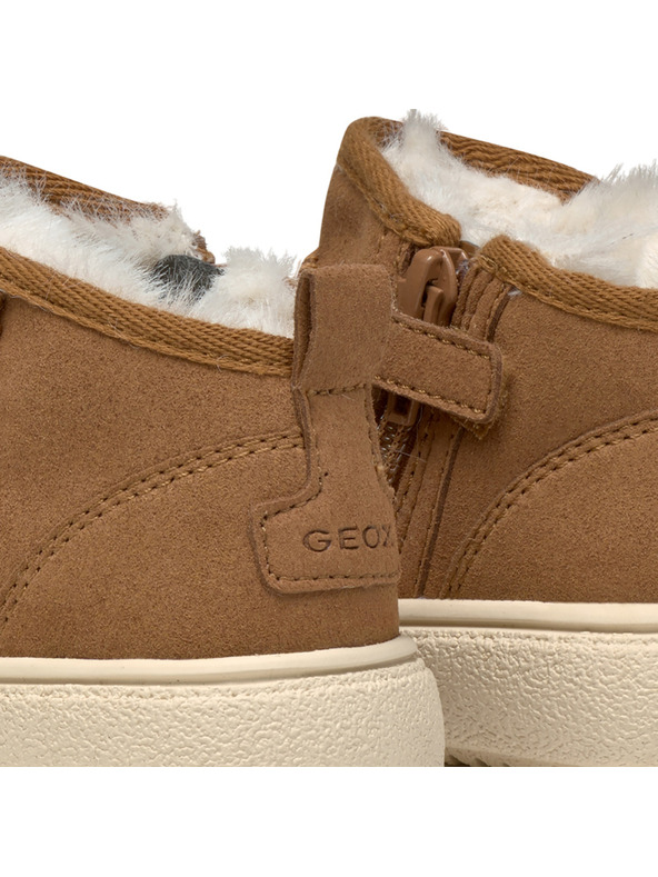 Geox Svetlohnedé dievčenské členkové topánky Geox Theleven