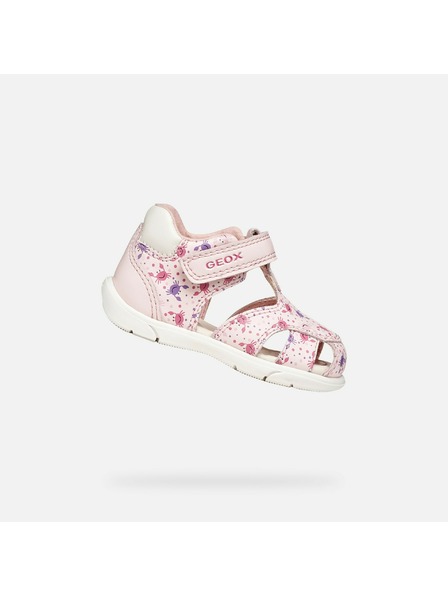 Geox Svetloružové dievčenské sandále na prvé krôčky Geox Sandal Zapito