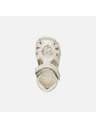 Geox Sivé dievčenské sandále na prvé krôčky Geox Sandal Macchia