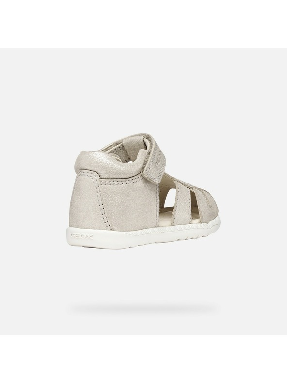 Geox Sivé dievčenské sandále na prvé krôčky Geox Sandal Macchia