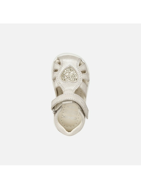 Geox Sivé dievčenské sandále na prvé krôčky Geox Sandal Macchia