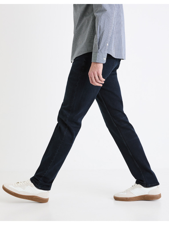 Celio Tmavosivé pánske džínsy rovného strihu Celio C15