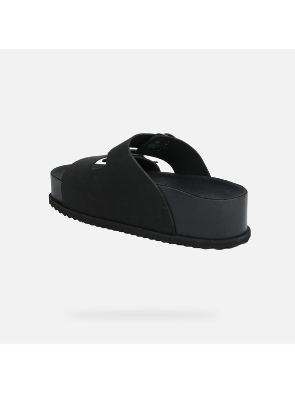 Geox Čierne dámske šľapky Geox Sandybett High