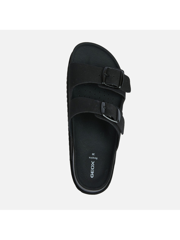 Geox Čierne dámske šľapky Geox Sandybett High