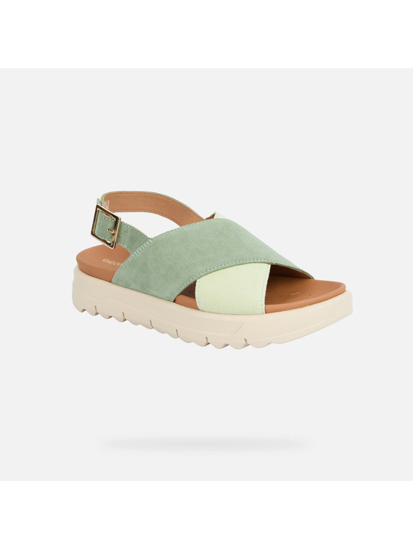 Geox Zelené dámske sandále Geox Xand 2.1S