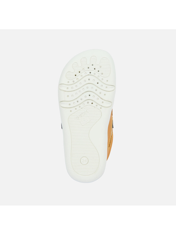 Geox Žlté chlapčenské barefoot tenisky na prvé krôčky Geox Steppieup