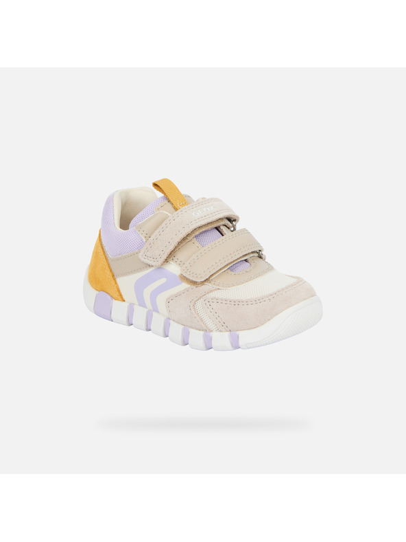 Geox Béžové dievčenské barefoot tenisky na prvé krôčky Geox Iupidoo