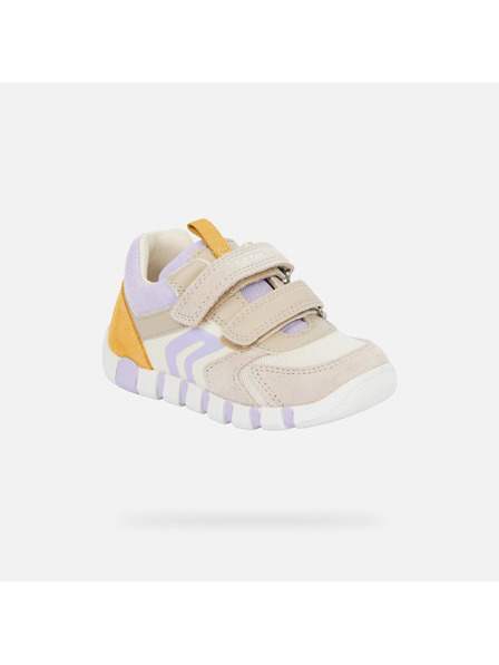 Geox Béžové dievčenské barefoot tenisky na prvé krôčky Geox Iupidoo