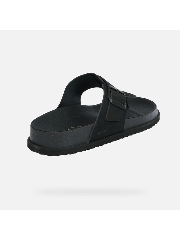 Geox Čierne pánske šľapky Geox Parnaiba