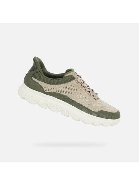 Geox Béžové pánske tenisky Geox Spherica Plus Fast in