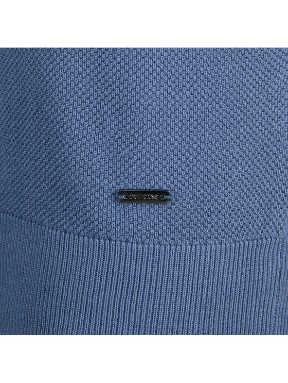 Geox Modré pánske polo tričko Geox Knit