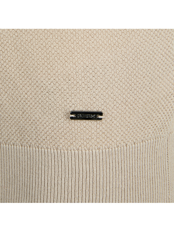 Geox Béžové pánske polo tričko Geox Knit