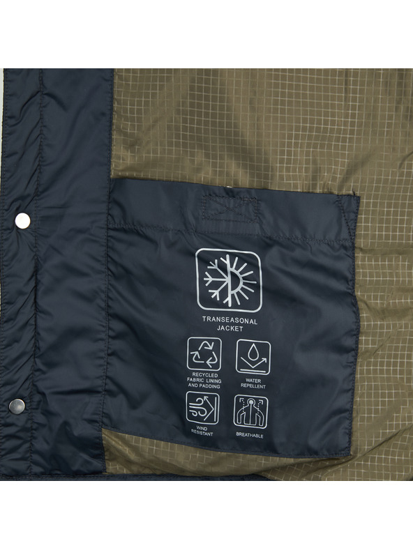 Geox Tmavomodrá pánska bunda Geox Barberigo