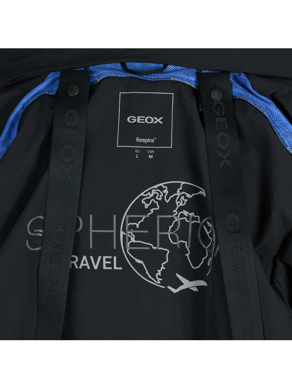 Geox Čierna pánska bunda Geox Spherica