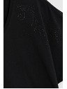 Moodo Blúzka s dekoratívnou aplikáciou čierna Moodo