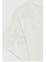 Moodo Blúzka s dekoratívnou aplikáciou biela Moodo
