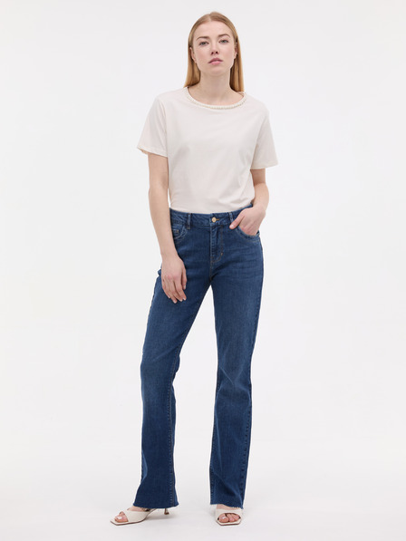 Orsay Krémové dámske tričko s aplikáciou ORSAY