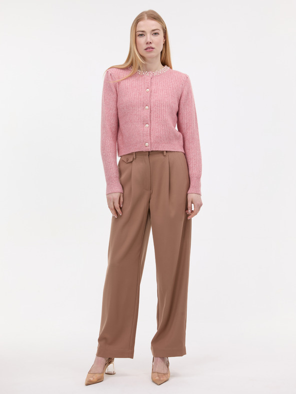 Orsay Svetloružový dámsky kardigán s aplikáciou ORSAY