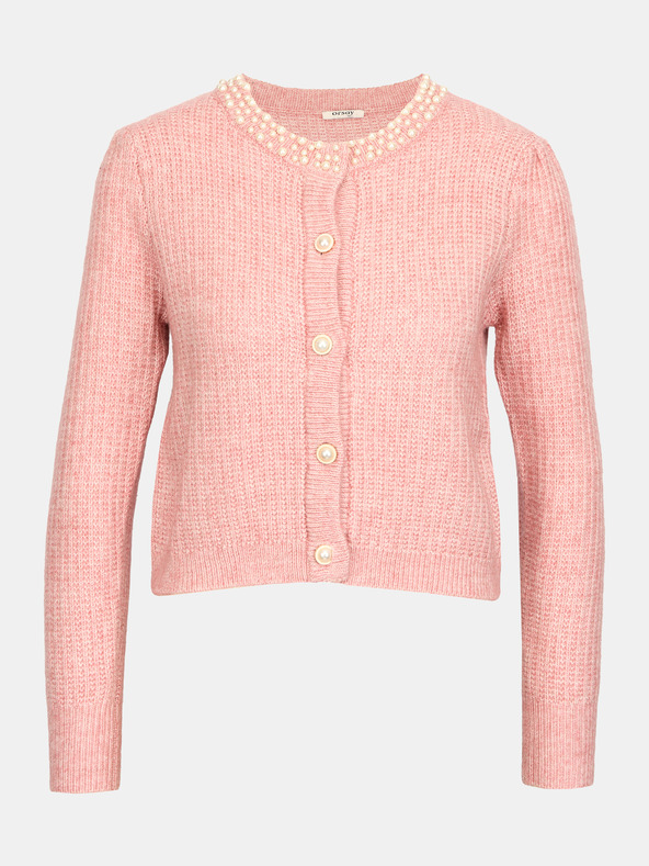 Orsay Svetloružový dámsky kardigán s aplikáciou ORSAY