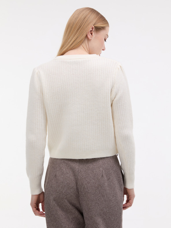 Orsay Krémový dámsky kardigán s aplikáciou ORSAY