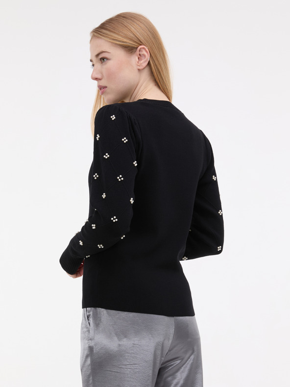 Orsay Čierny dámsky sveter s aplikáciou ORSAY