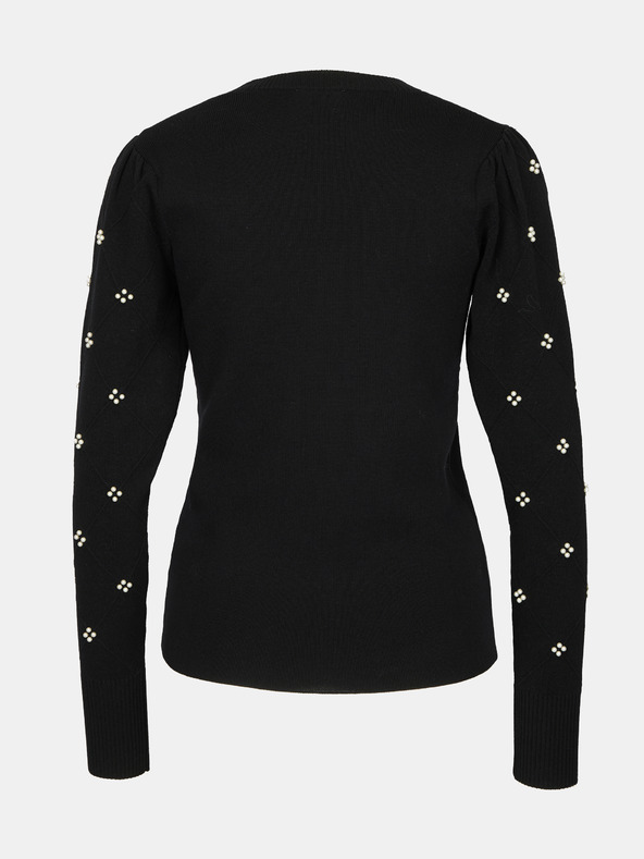 Orsay Čierny dámsky sveter s aplikáciou ORSAY