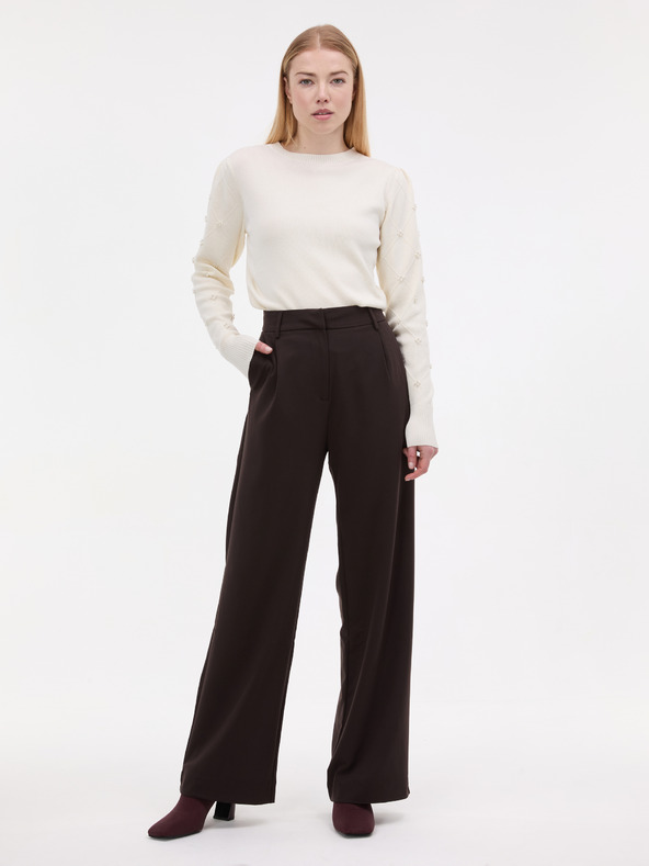 Orsay Krémový dámsky sveter s aplikáciou ORSAY