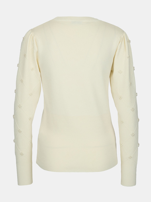 Orsay Krémový dámsky sveter s aplikáciou ORSAY