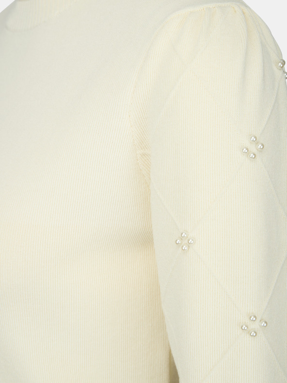 Orsay Krémový dámsky sveter s aplikáciou ORSAY