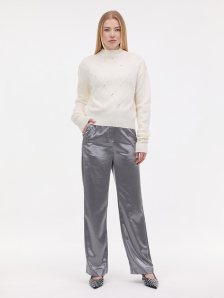 Orsay Krémový dámsky sveter s aplikáciou ORSAY