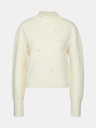 Orsay Krémový dámsky sveter s aplikáciou ORSAY