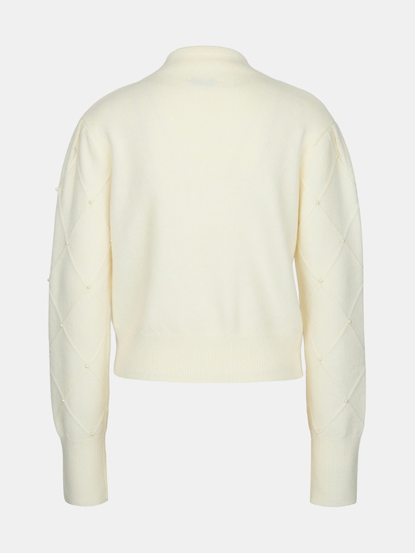 Orsay Krémový dámsky sveter s aplikáciou ORSAY