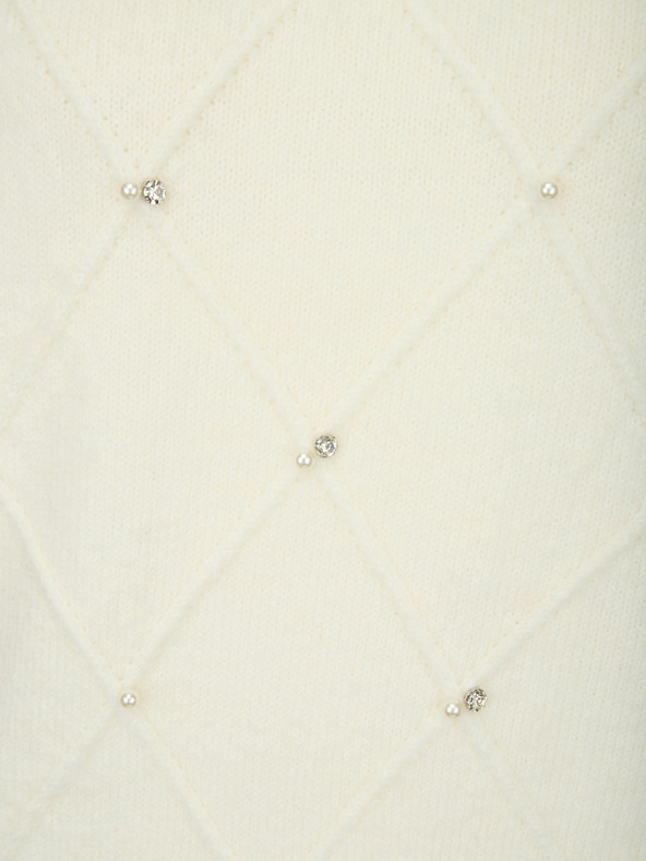 Orsay Krémový dámsky sveter s aplikáciou ORSAY