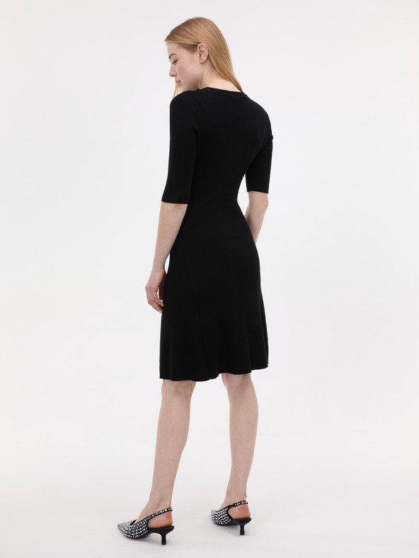 Orsay Čierne dámske šaty ku kolenám ORSAY