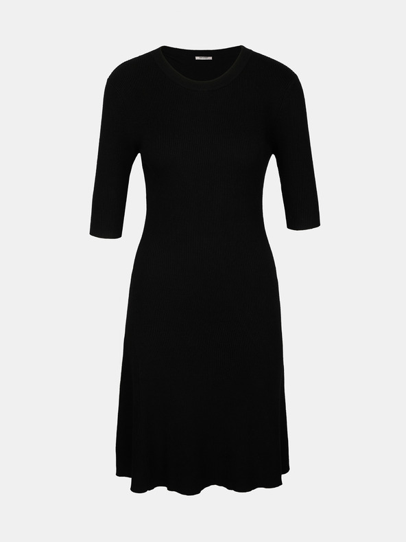 Orsay Čierne dámske šaty ku kolenám ORSAY