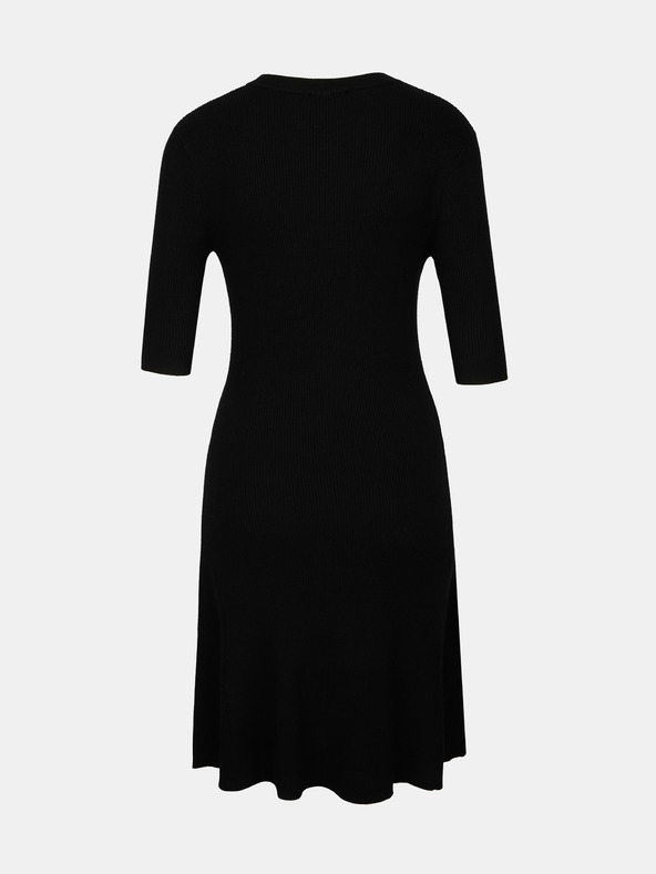 Orsay Čierne dámske šaty ku kolenám ORSAY