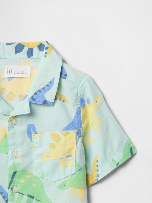GAP Baby košeľa s prímesou ľanu GAP
