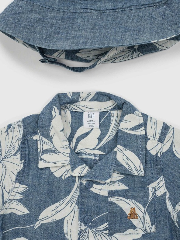 GAP Baby overal s klobúkom GAP