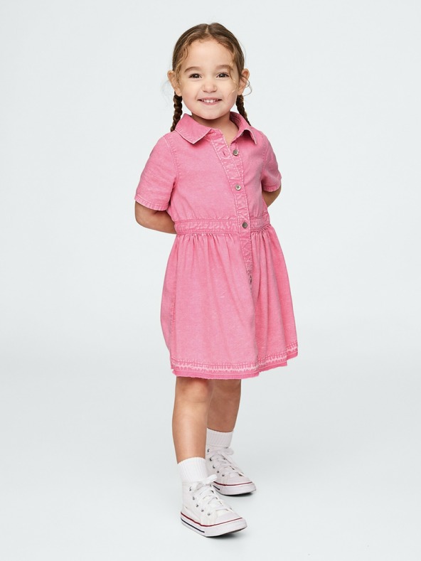 GAP Baby džínové košilové šaty GAP