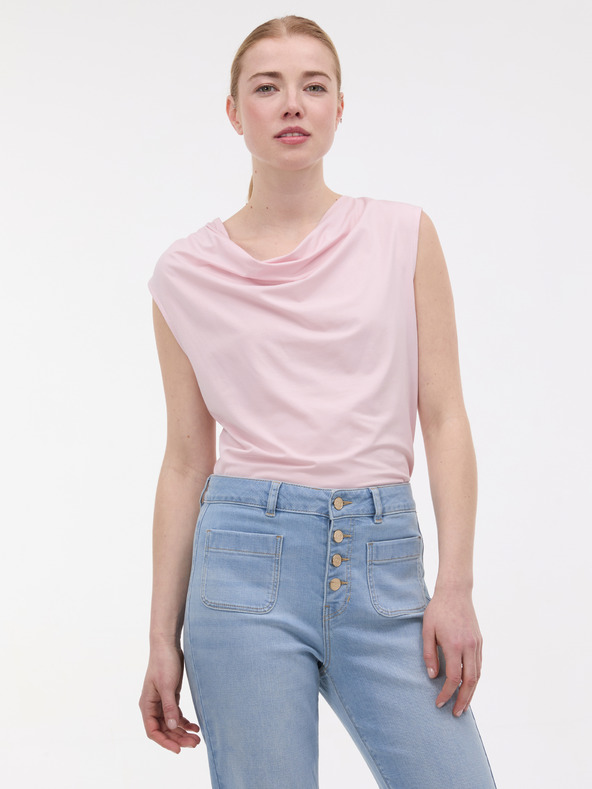 Orsay Svetloružové dámske tričko bez rukávov ORSAY