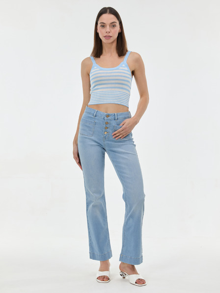 Orsay Svetlomodré pruhované dámske tielko ORSAY