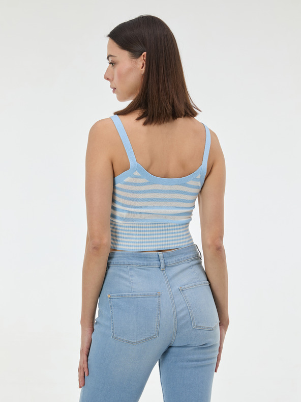 Orsay Svetlomodré pruhované dámske tielko ORSAY